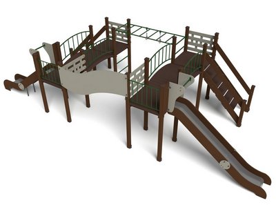 Детский игровой комплекс Браун с песочницей Н-1500 и Н-1200 ДИО 04030