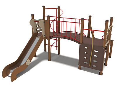 Детский игровой комплекс Браун ДИО 04012 со спиралью Н-1200