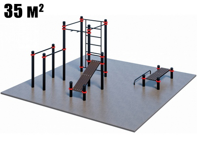 Оборудование для воркаута для коттеджа 1-1 (6 х 6 м)