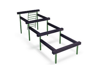 Уличная полоса препятствий Разрушенная лестница