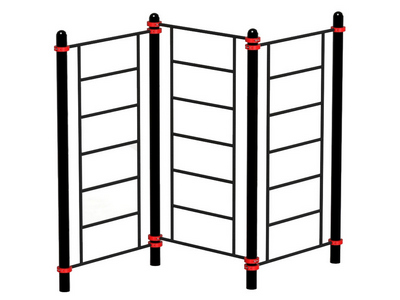 Уличный комплекс из трех шведских стенок PAW-57