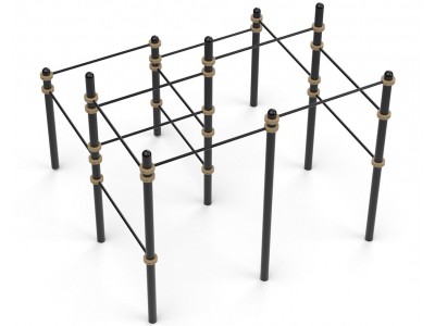 Комплекс из 15 турников с комбинированной высотой TORUDA P3