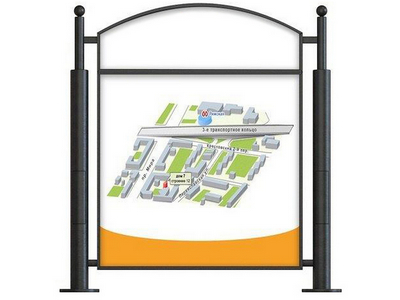 Уличный указатель стальной низкий Бенди 5