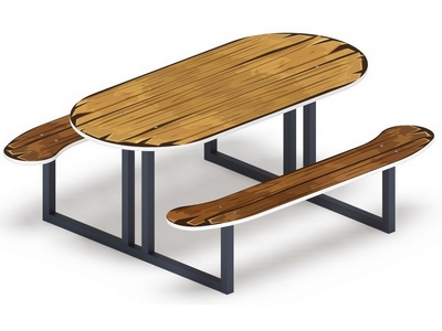 Столик детский Играем вместе 6 овальный