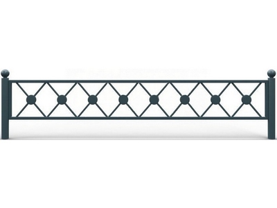 Ограждение стальное ГринЛайн 2 (секция)