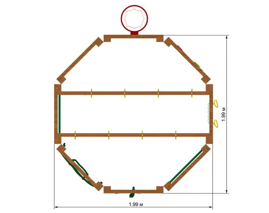 Спортивный игровой комплекс Воркаут - вид 2