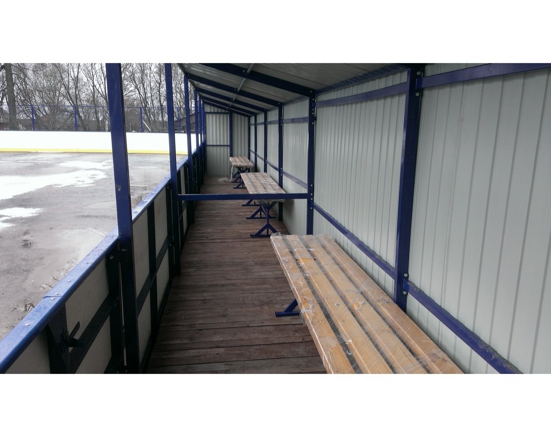 Бокс для запасных игроков 9,76х1,5х2,6 м - вид 2