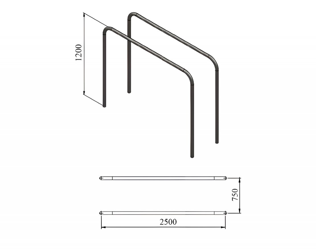 Уличные параллельные брусья TORUDA 55 - вид 1