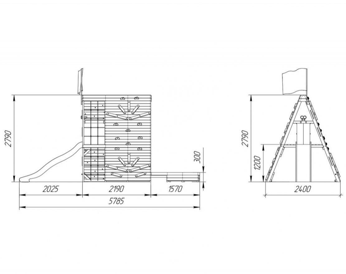 Спорткомплекс для улицы Штабик 4 с креслом - вид 14