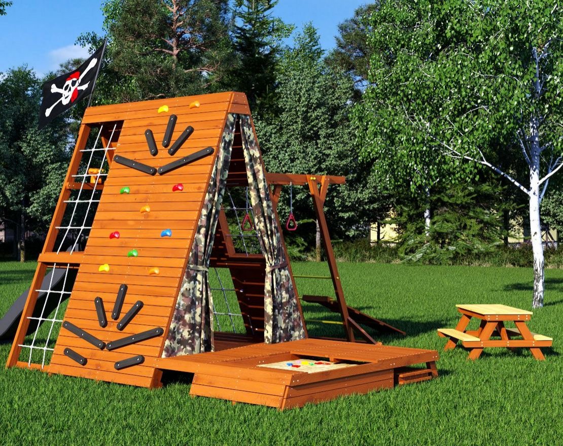 Спорткомплекс для улицы Штабик 5 со столиком - вид 12