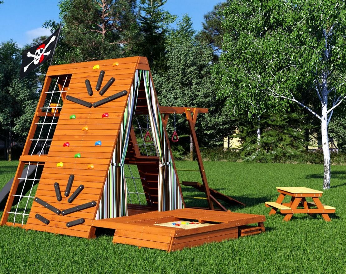 Спорткомплекс для улицы Штабик 5 со столиком - вид 5