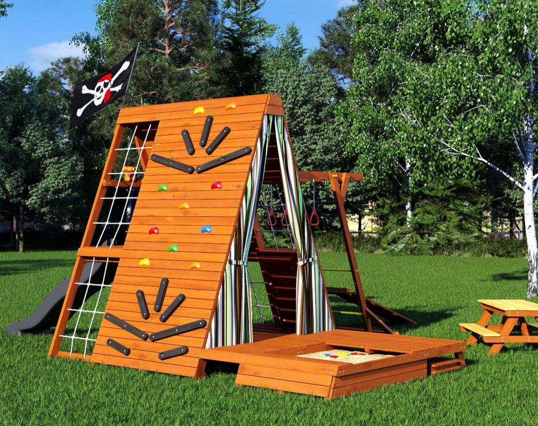 Спорткомплекс для улицы Штабик 5 со столиком - вид 4