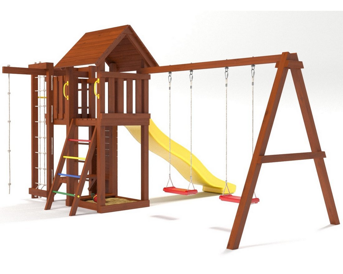 Детская игровая площадка Савушка Мастер - 10 (Махагон)