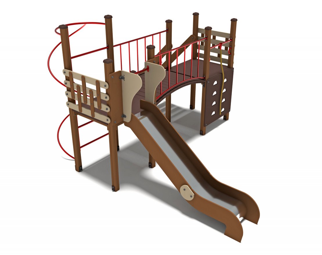 Детский игровой комплекс Браун ДИО 04012 со спиралью Н-1200 - вид 2