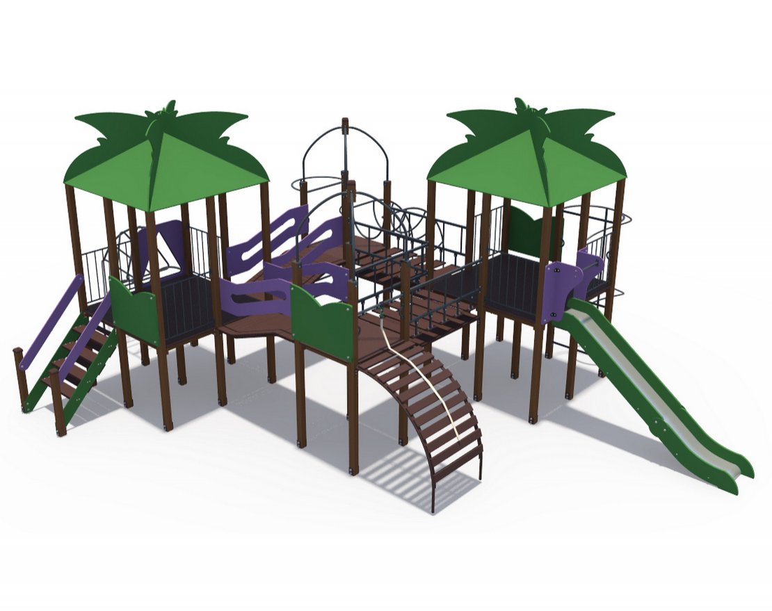 Уличный ДСК Джунгли Маугли с металлическим скатом ДИО 02101 - вид 2
