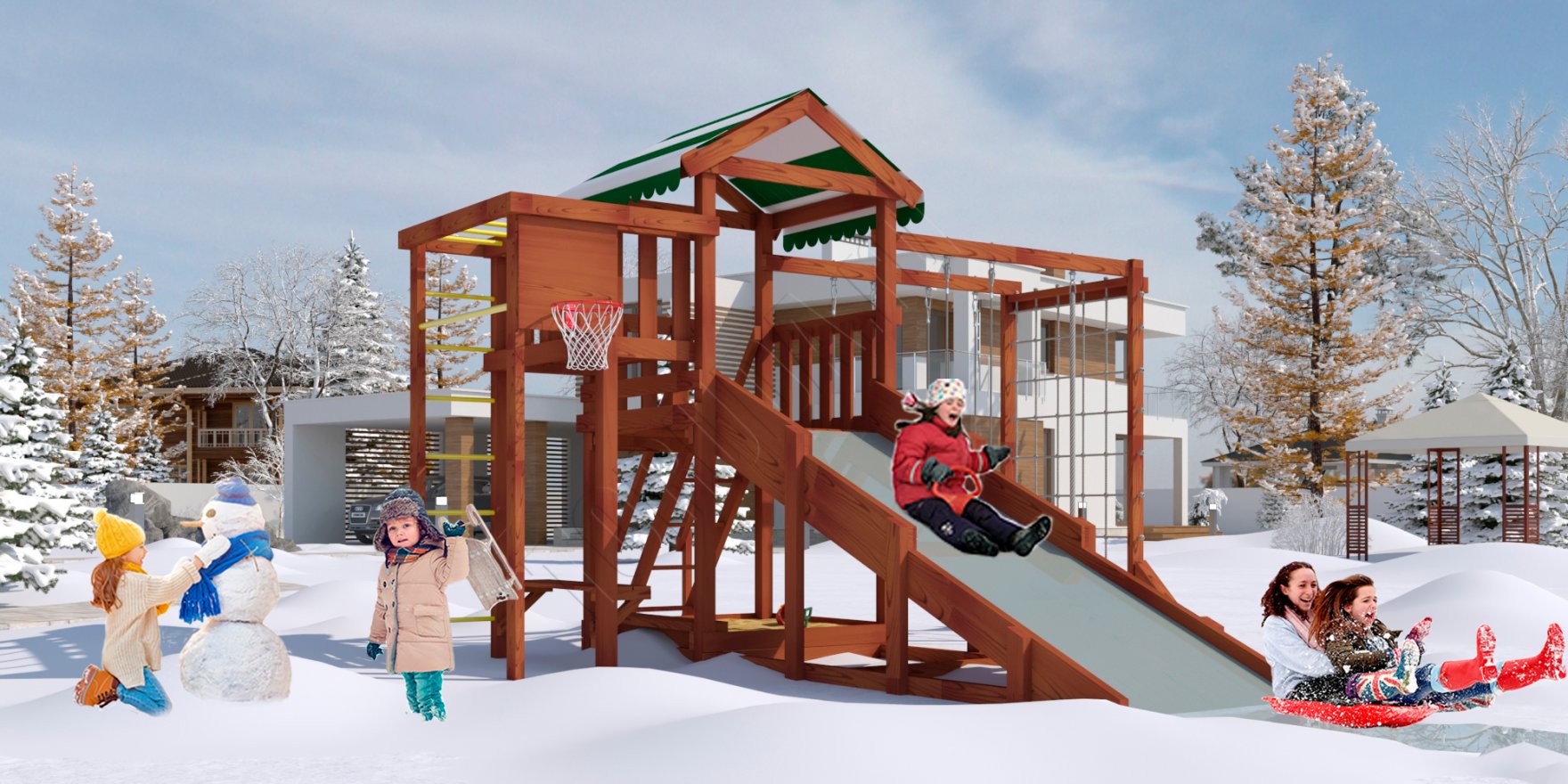 Уличный ДСК Гарда 4 (Бри) всесезонная - вид 7