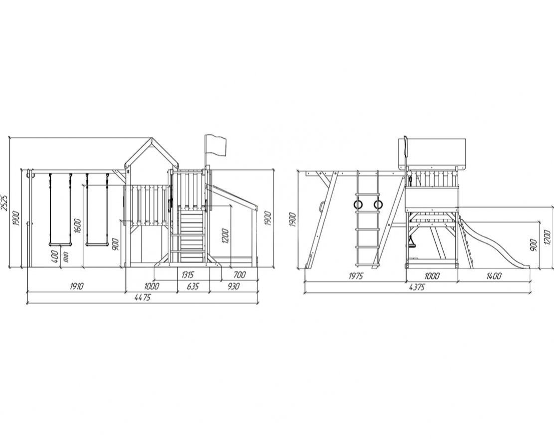 Детский игровой комплекс Савушка TooSun (Тусун) 4 с песочницей