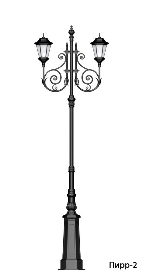 Опора освещения чугунная Пирр (высота 5 метров) - вид 2