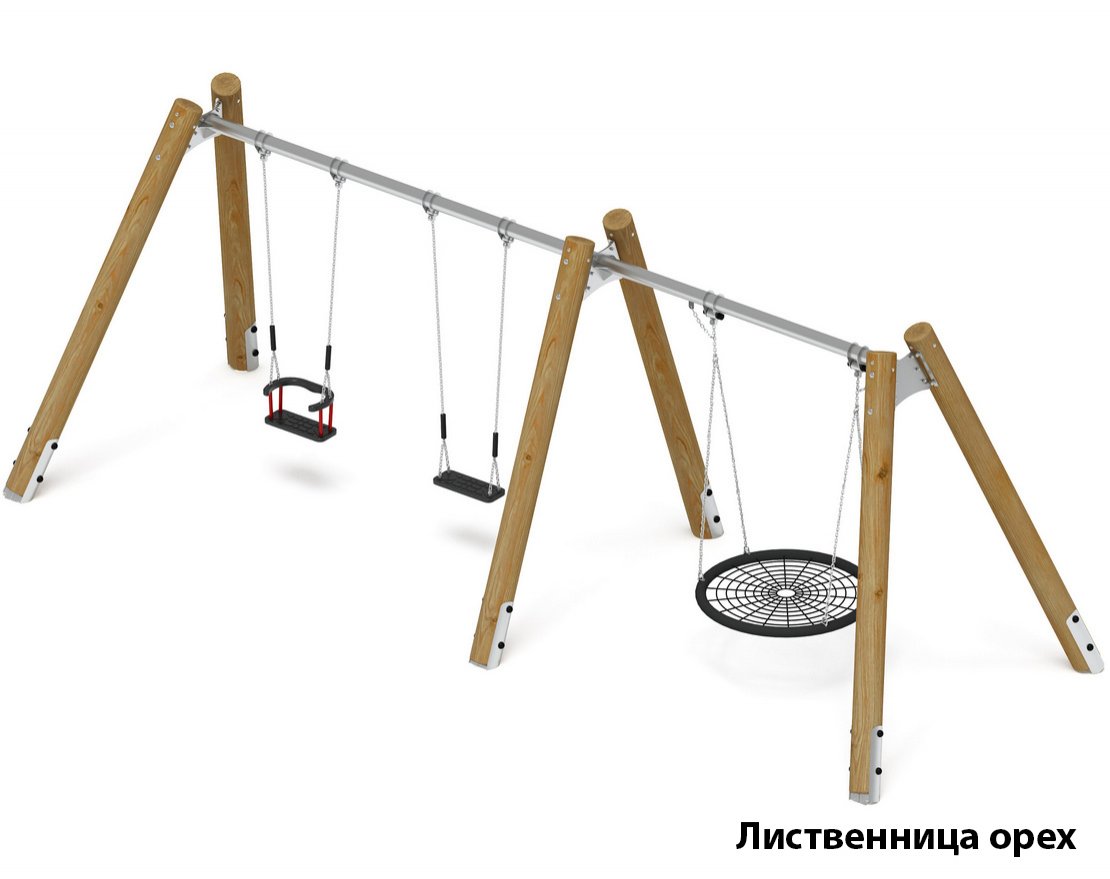 Уличные качели Единство (лиственница) 15 - вид 2