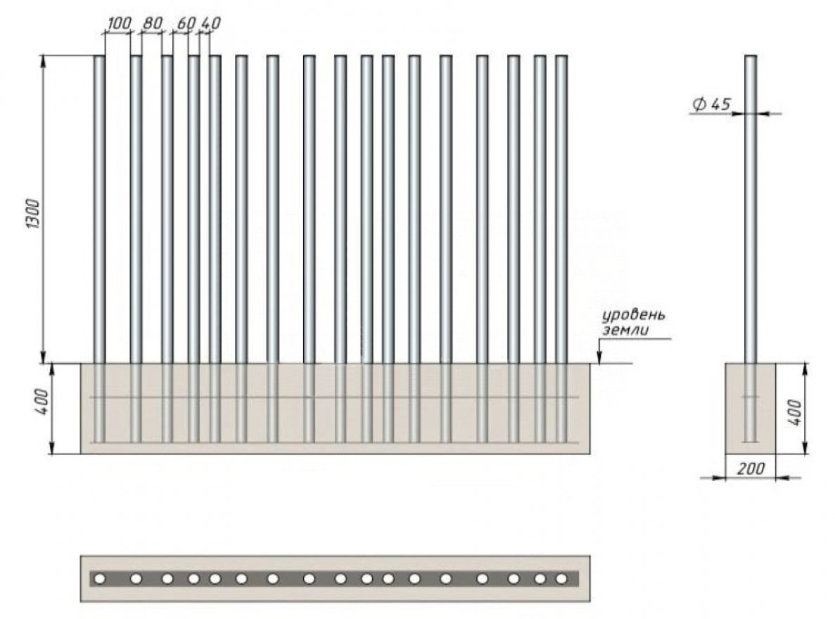 Ограждение  Скандинавия 1 м.п.