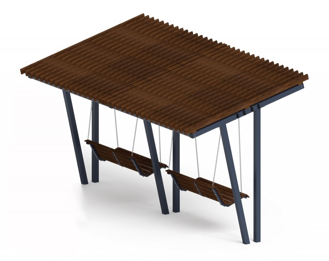 Пергола Joy с диваном (без поликарбоната) - вид 1