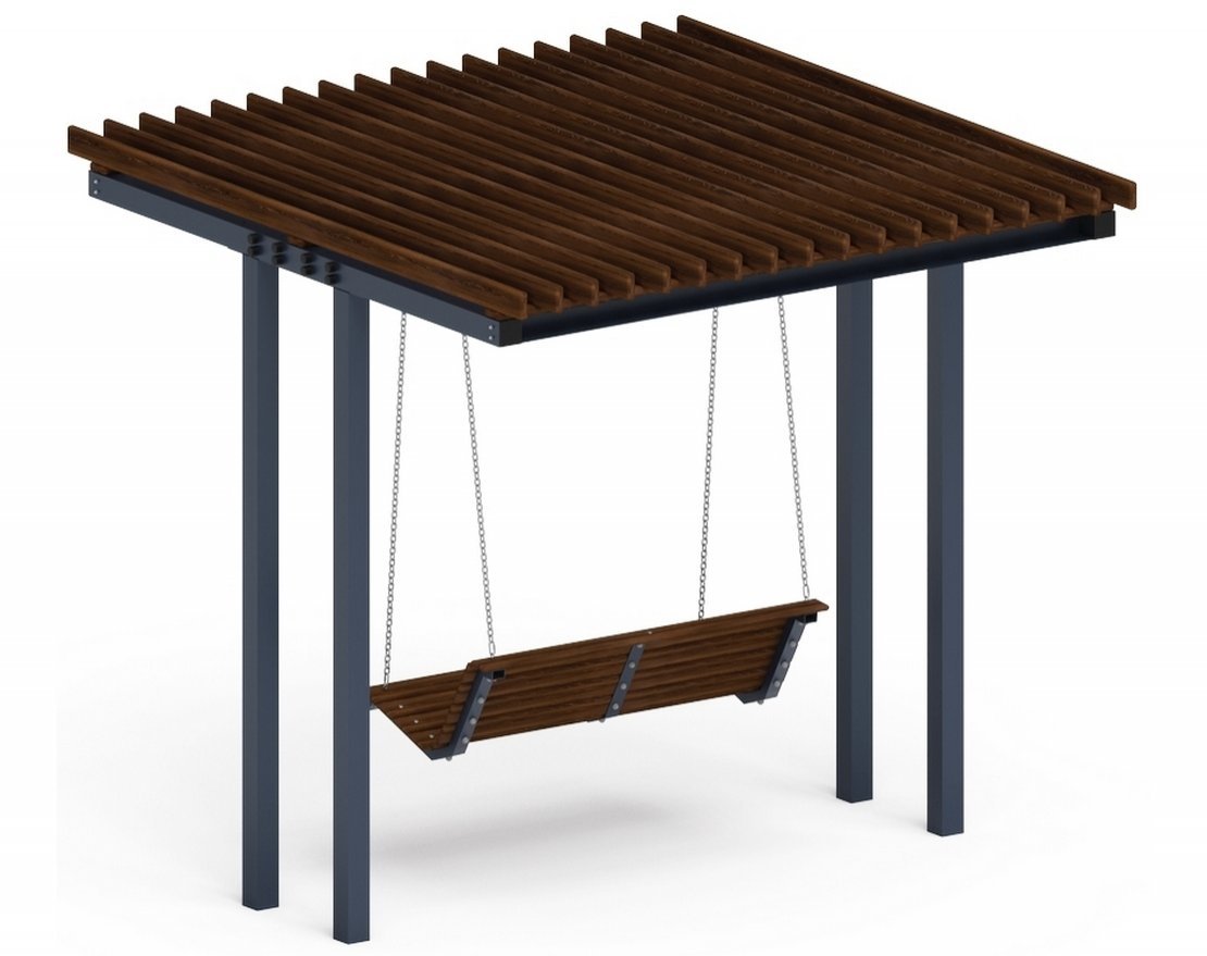 Пергола Рэст с диваном (без поликарбоната) - вид 2