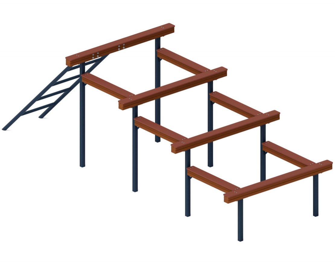 Уличная полоса препятствий Штурм руин - вид 2