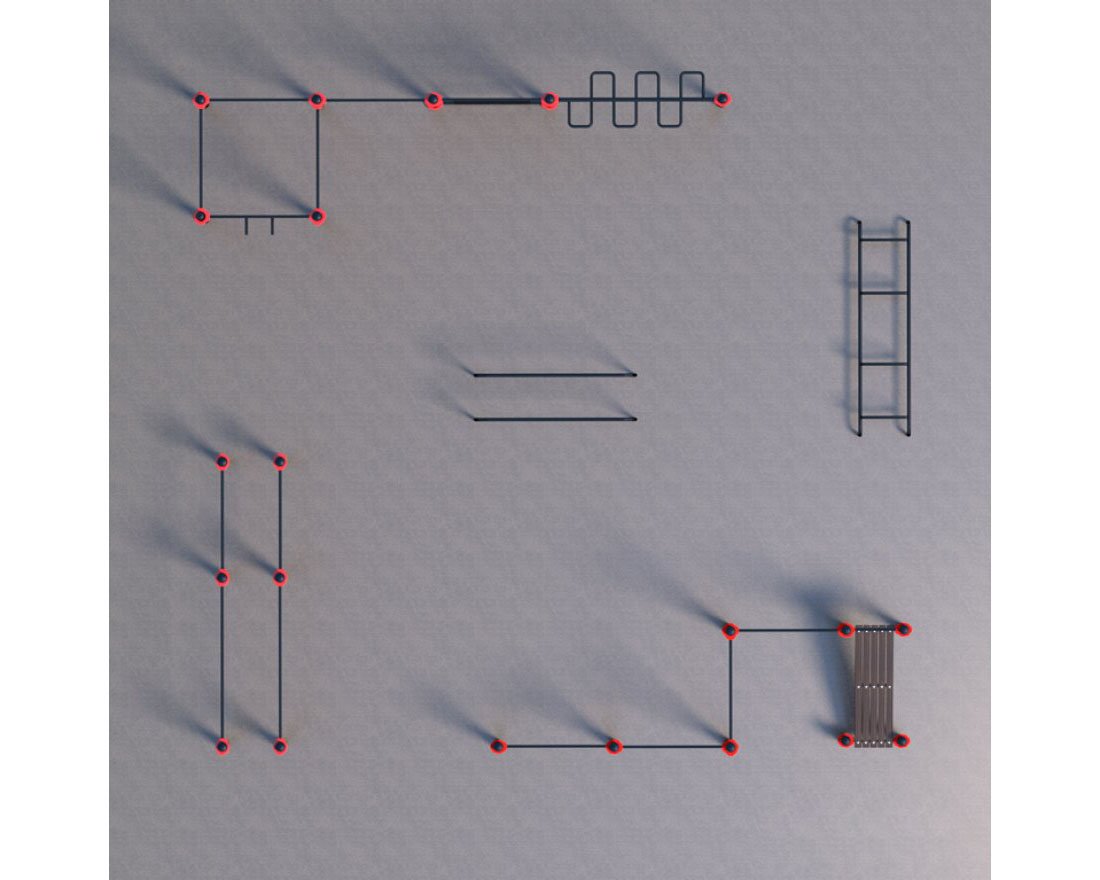Проект Дворовая площадка для Воркаут и ГТО 2-1 (10 x 10 м) - вид 2