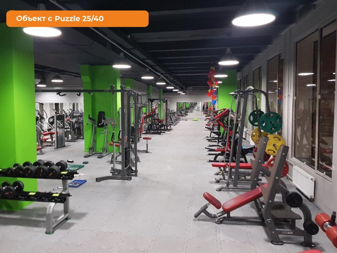 Резиновая плитка Puzzle/Пазл 500х500 (25-37 мм) с рельефным основанием - вид 2