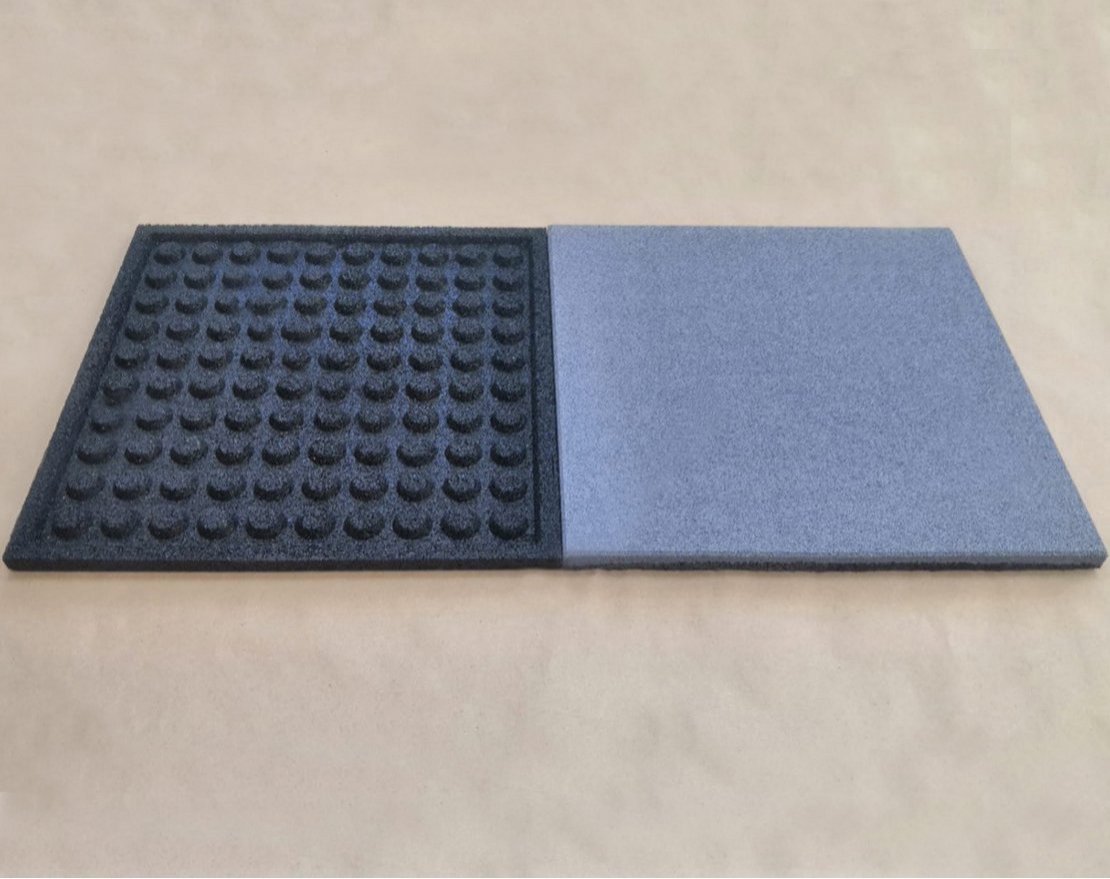 Резиновая плитка EcoStep Gym/Джим 500х500 (15-60 мм) с рельефным основанием - вид 2