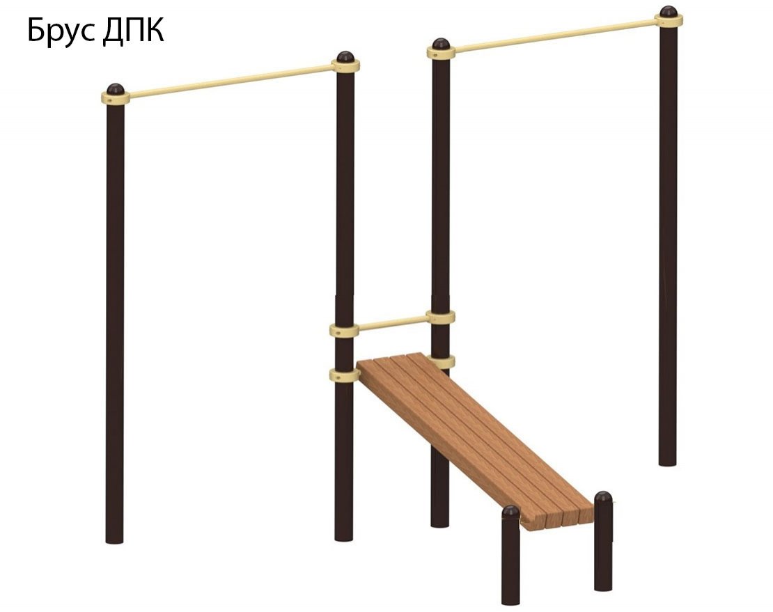 Уличная скамья для пресса с двумя турниками TORUDA 33 - вид 1