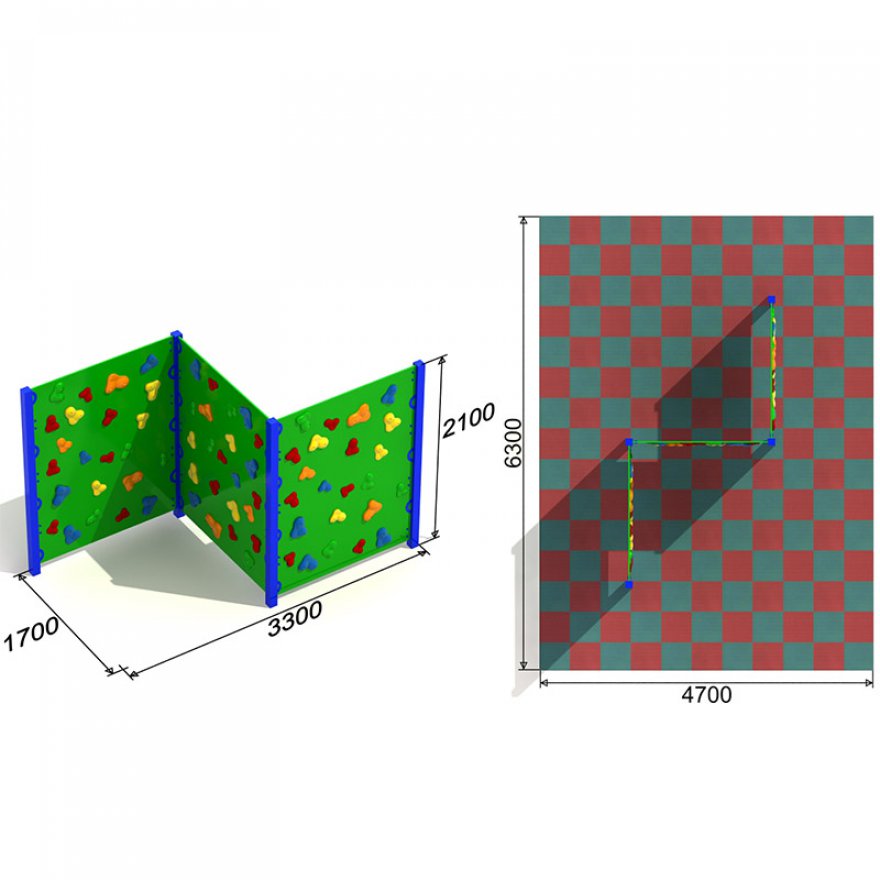 Стенка Скалодром №3 BL - вид 2