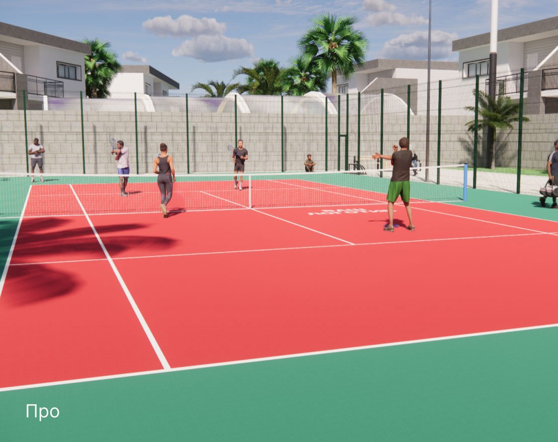 Теннисный корт TORUDA T-1 (37х19, игровое поле 24х11) - вид 2