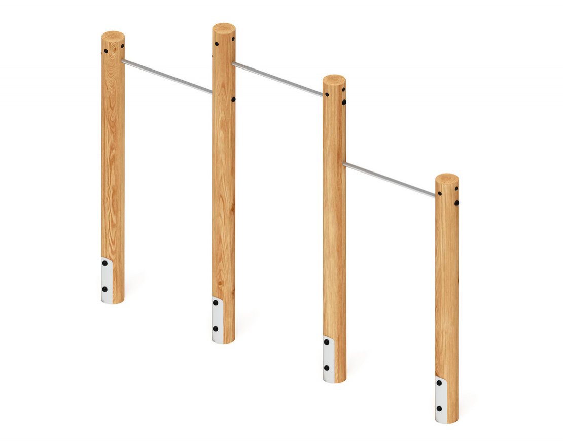 Уличный взрослый тройной турник Лиственница Силач 1 - вид 2