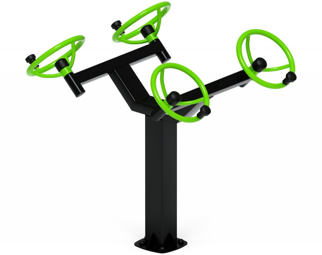 Уличный тренажёр Рули Тренировка 9 (положение сидя) - вид 2