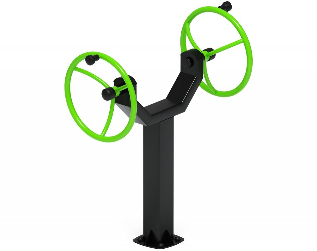 Уличный тренажёр Рули Тренировка 12 (положение сидя) - вид 2