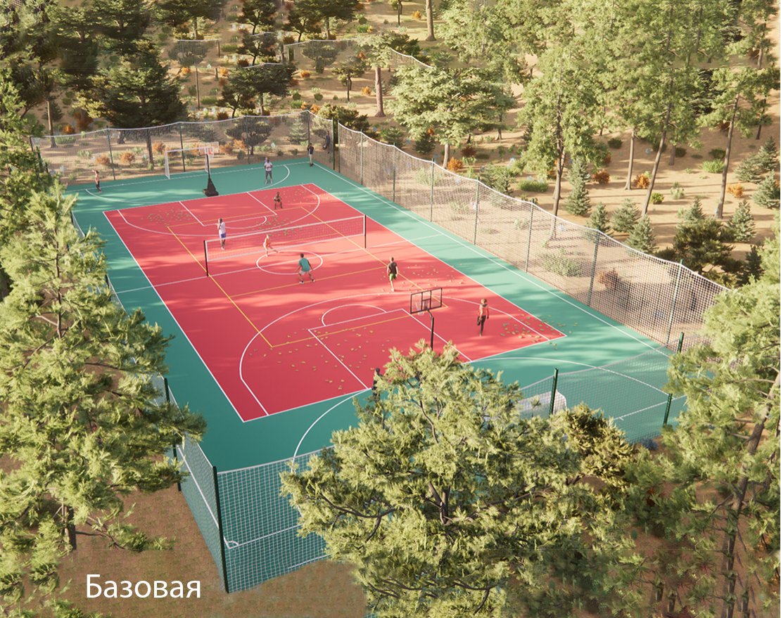 Уличная универсальная спортплощадка TORUDA SP-1 (43х21, игровое поле 40х20) - вид 1